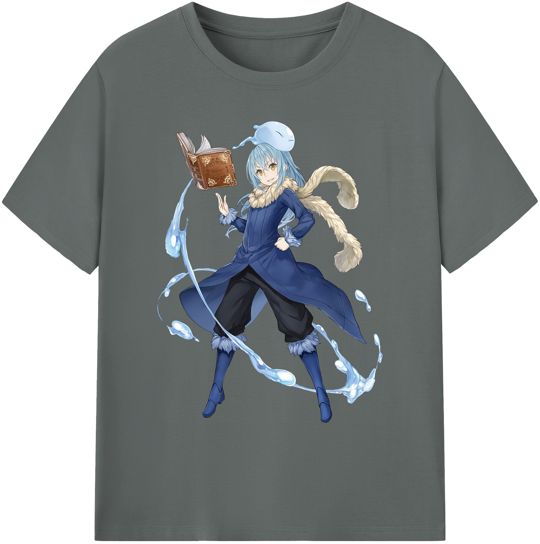 （画像用） 転スラ Regarding Reincarnated to Slime 綿100％ メンズ半袖Tシャツ｜肌触りやわらか＆通気性